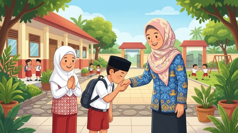 Menanamkan Adab dan Akhlak Mulia Sejak Dini: Refleksi Momentum Hari Santri di Lingkungan SD Negeri 008 Sungai Kuning